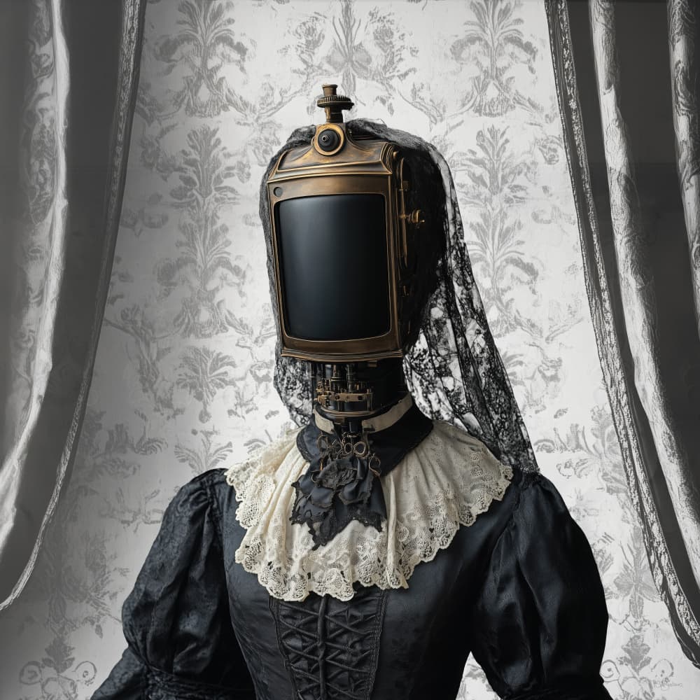Steampunk Television Woman by Sue Skellern — canvas wall art