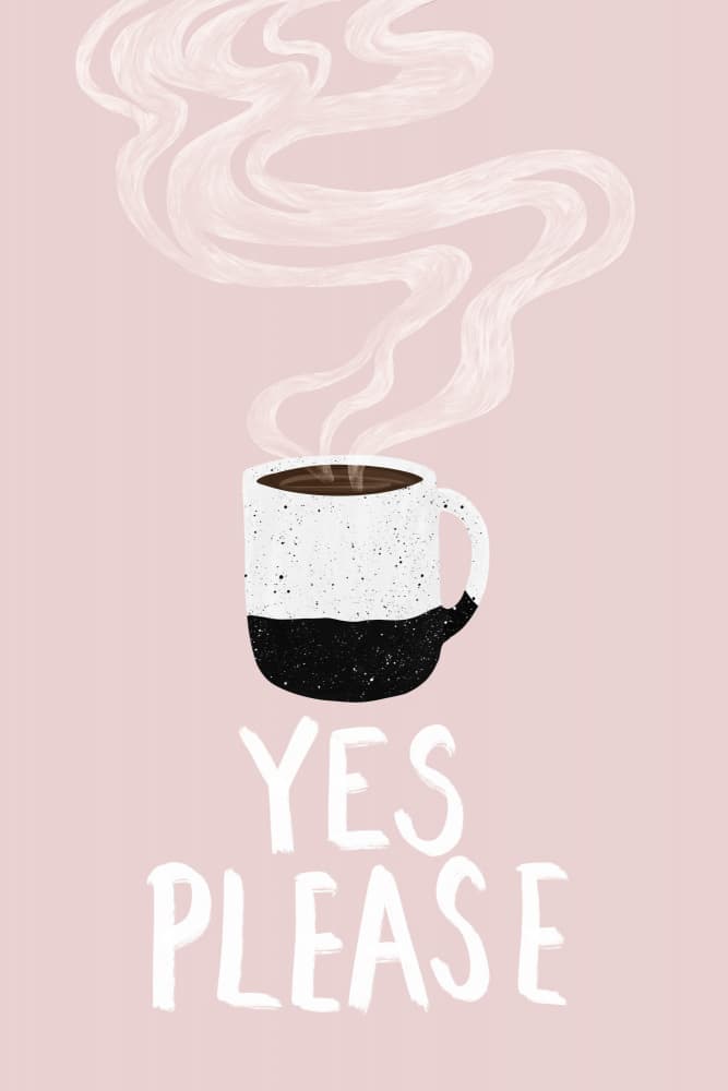 Warm Coffee Yes Please by EMELIEmaria — canvas wall art