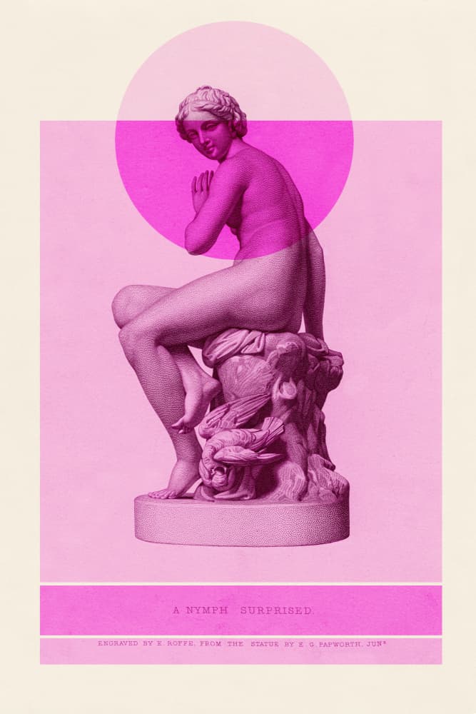 Surprised Pink Nymph by Marja van den Hurk — canvas wall art