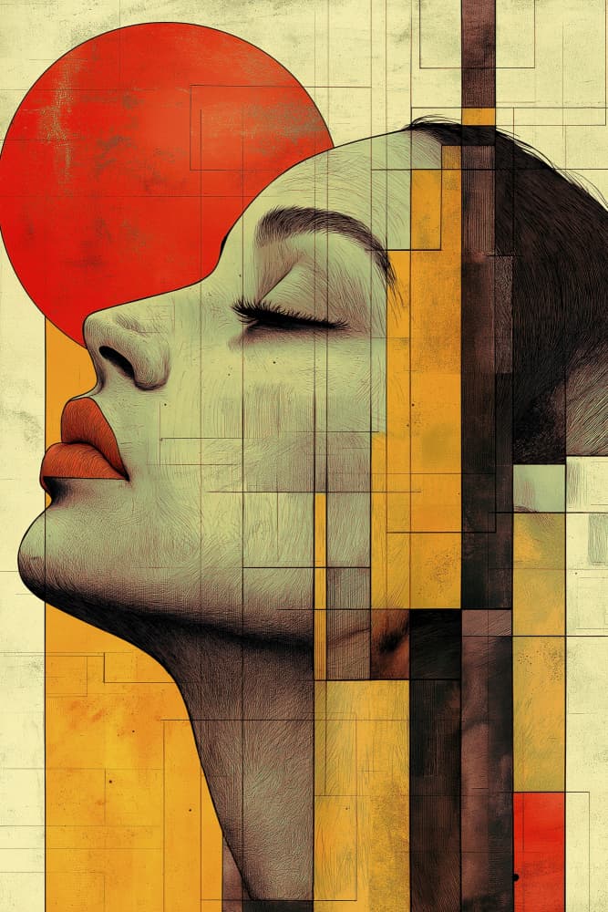 Elegant Woman Contemplation by Mauro — canvas wall art