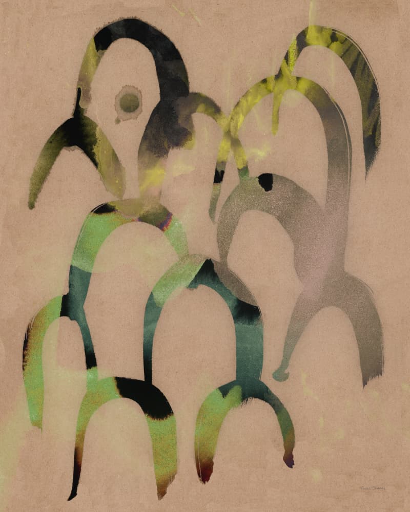Earthy Fluid Shapes by Renée Stramel — canvas wall art