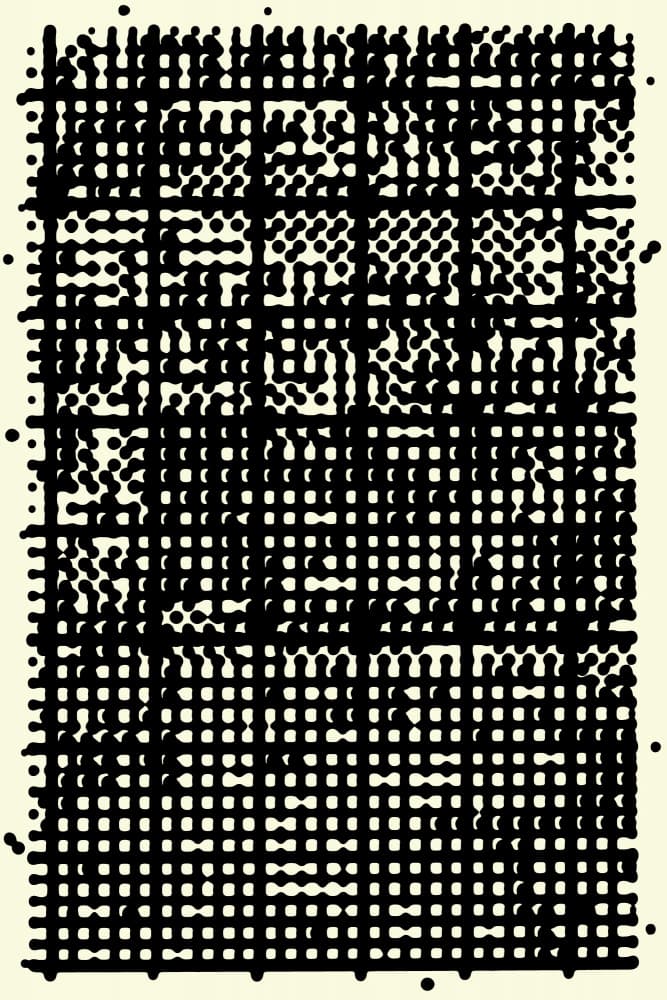 Geometric Dot Grid by Petr Strnad — canvas wall art