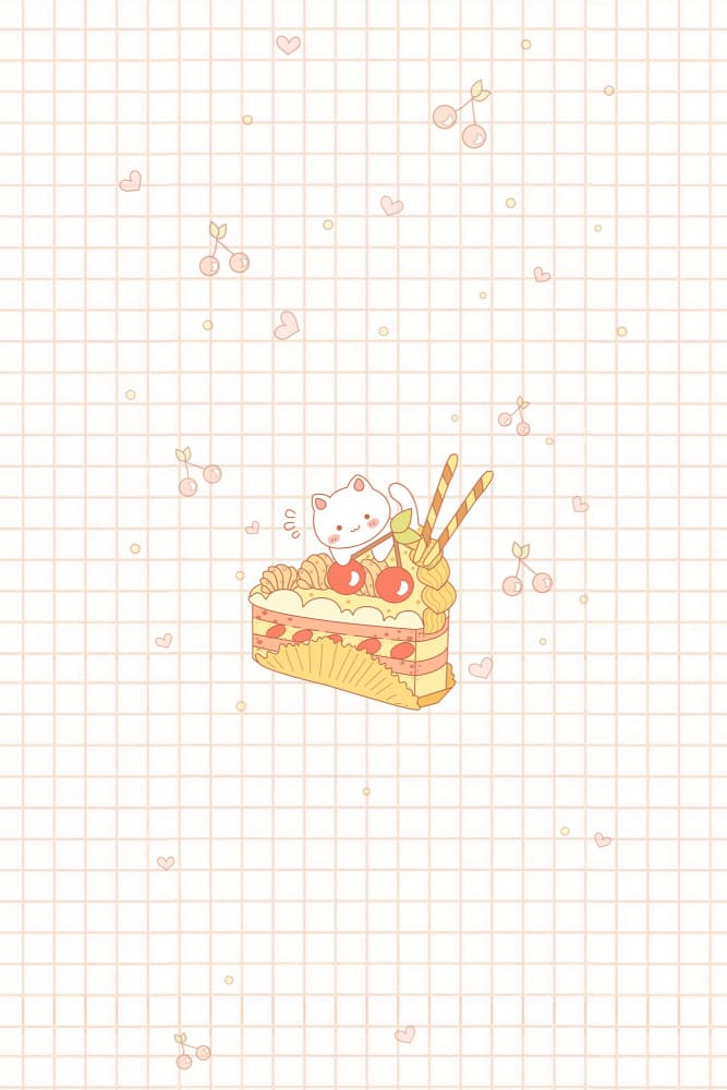Cute Cat Cherry Cake by Xuan Thai — canvas wall art