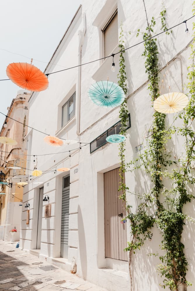 Colorful Umbrella Alley by Photolovers — canvas wall art