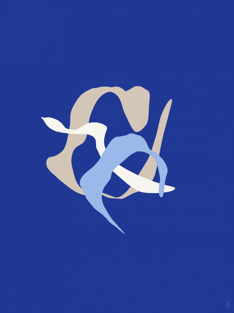 Abstract Flowing Shapes by Anne-Marie Volfova — canvas wall art