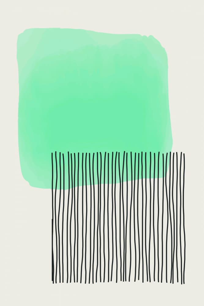 Soft Green Lines Abstract by jay stanley — canvas wall art