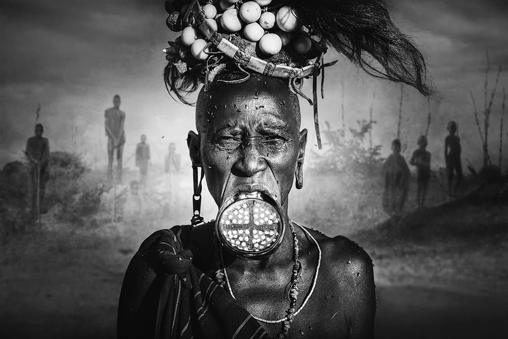 Mursi Woman Lip Plate by Svetlin Yosifov — canvas wall art