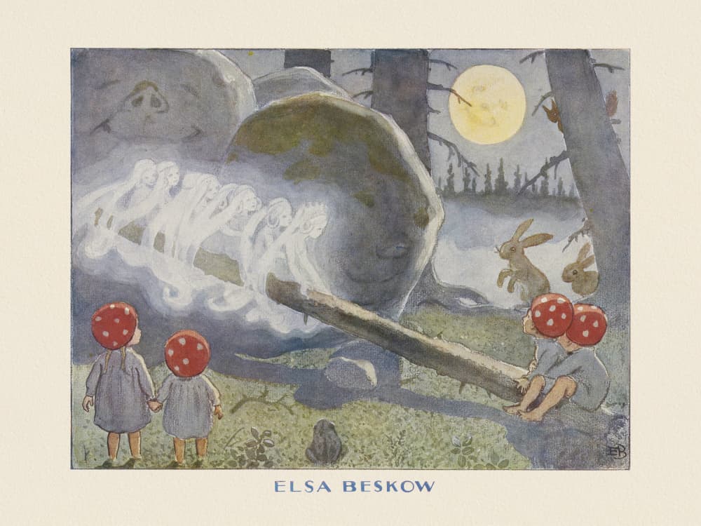 Tomotebobarnen Älvorna by Elsa Beskow — canvas wall art