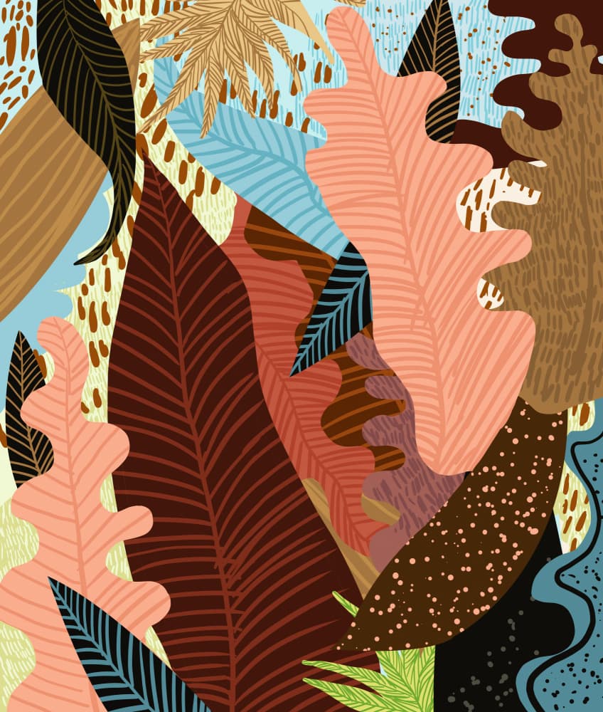 Abstract Jungle Foliage by Uma Gokhale — canvas wall art