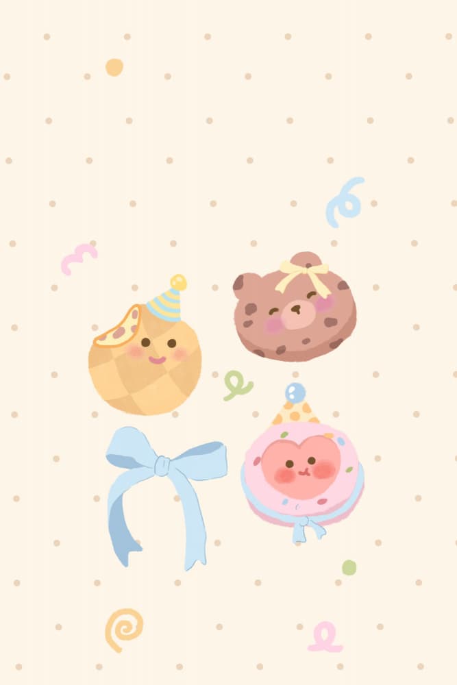 Kawaii Birthday Treats by Xuan Thai — canvas wall art