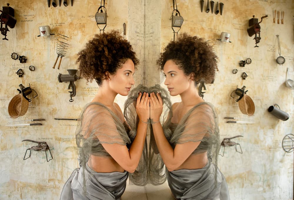 Introspective Woman Reflection by Joan Gil Raga — canvas wall art
