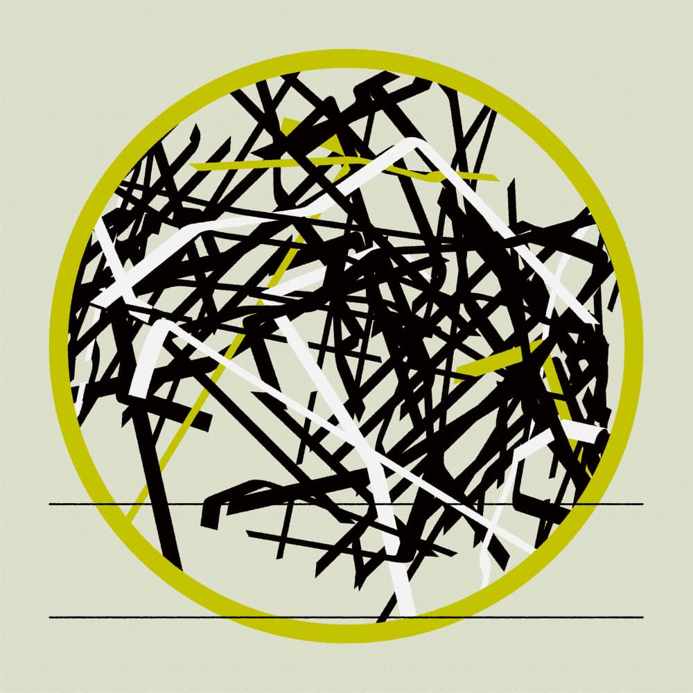 Abstract Tangled Circle by Rafa Mateo — canvas wall art