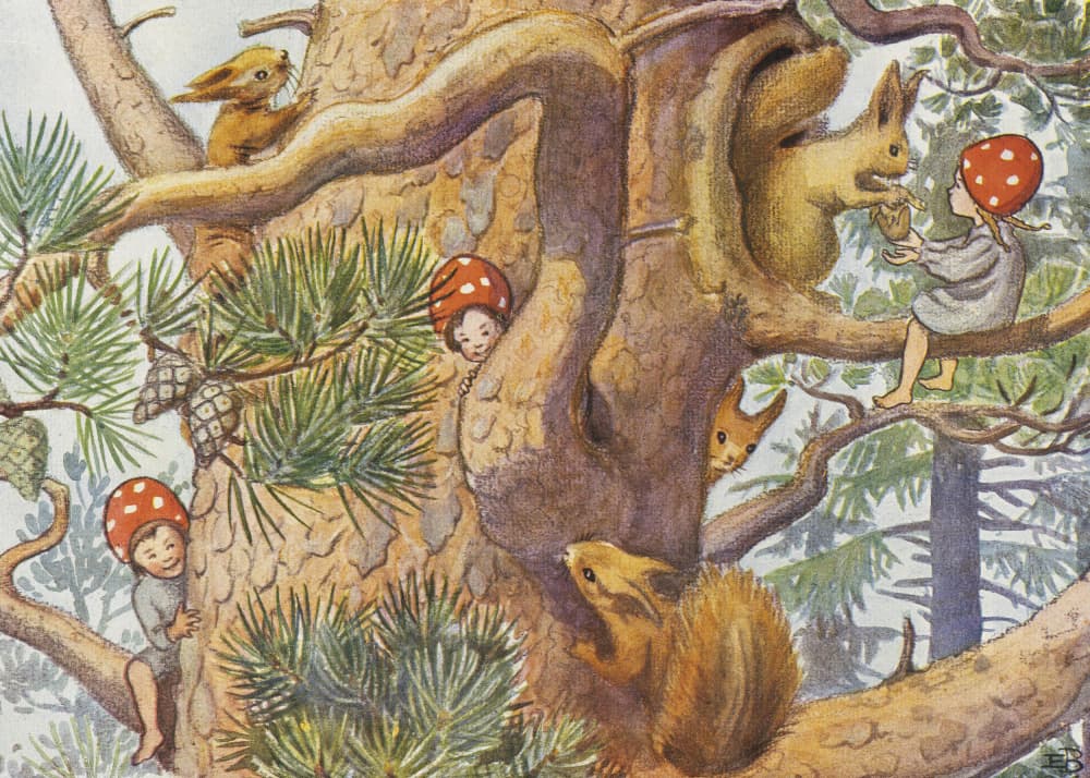 Elsa Beskow Tomtebobarnen 1937 Trädet by Elsa Beskow — canvas wall art