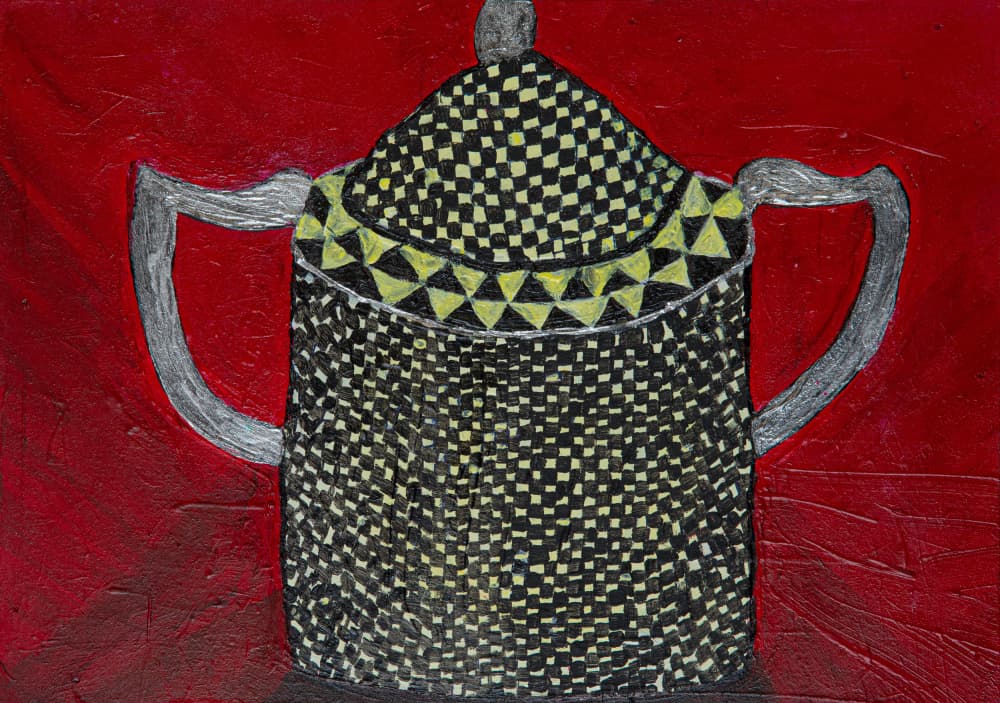 Geometric Teapot Still Life by Dale Hefer — canvas wall art