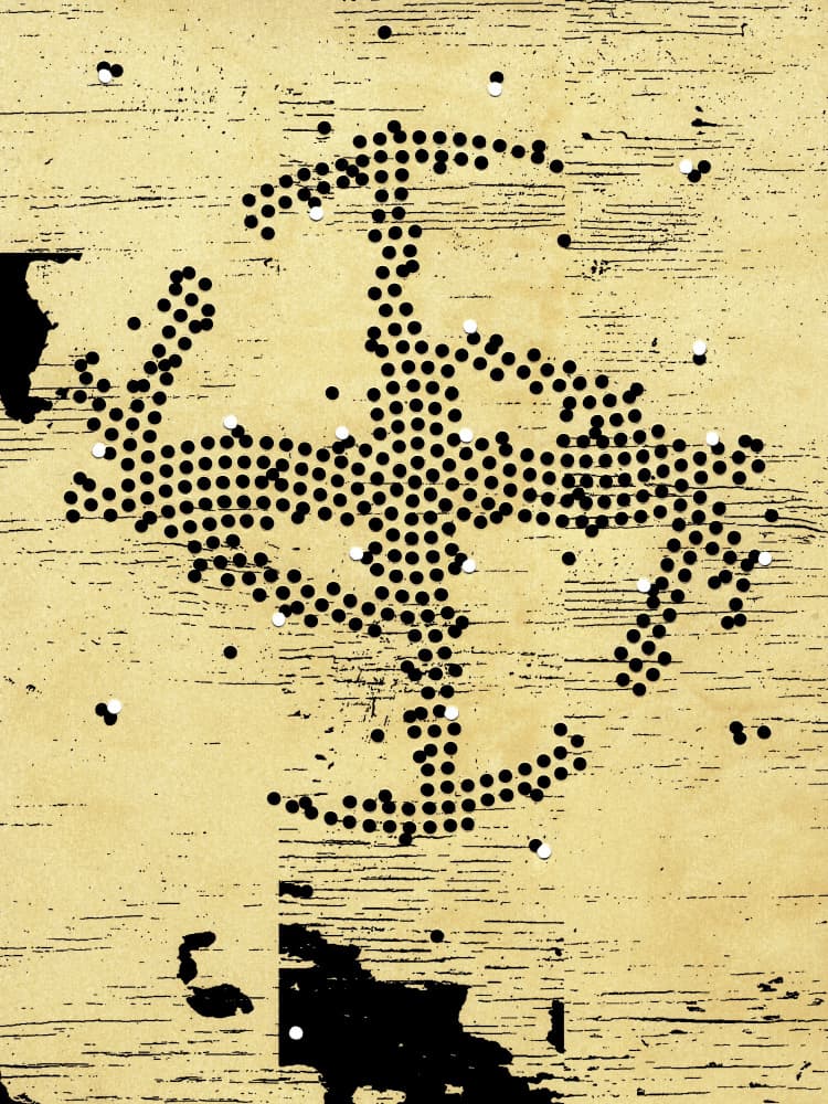 Ancient Dotted Wheel by Petr Strnad — canvas wall art