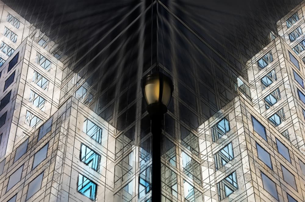 Urban Sketch Night by Hans-Wolfgang Hawerkamp — canvas wall art