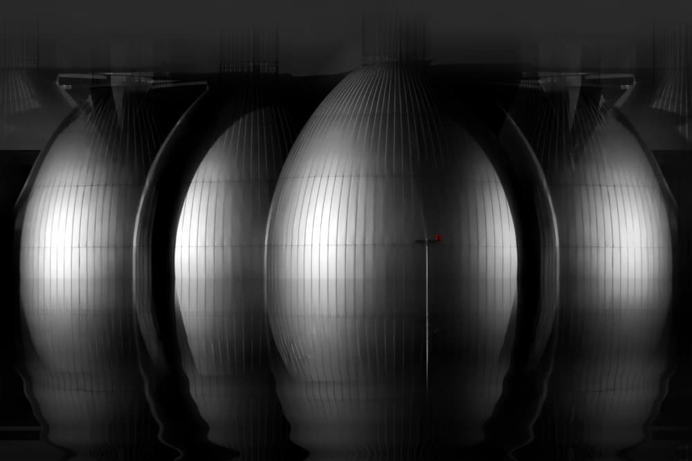 Sleek Industrial Structures by Hans-Wolfgang Hawerkamp — canvas wall art