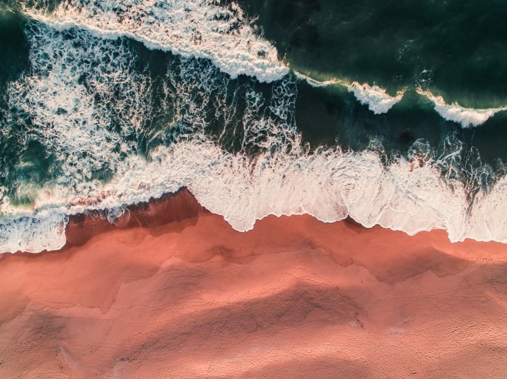 Aerial Beach Waves by Javier Pardina — canvas wall art
