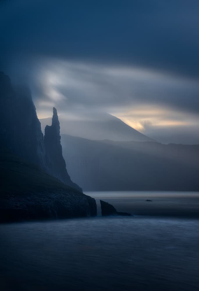 Ethereal Coastal Cliffs by Larry Deng APA — canvas wall art