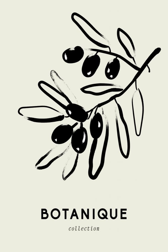 Botanique(olives) by Treechild — canvas wall art