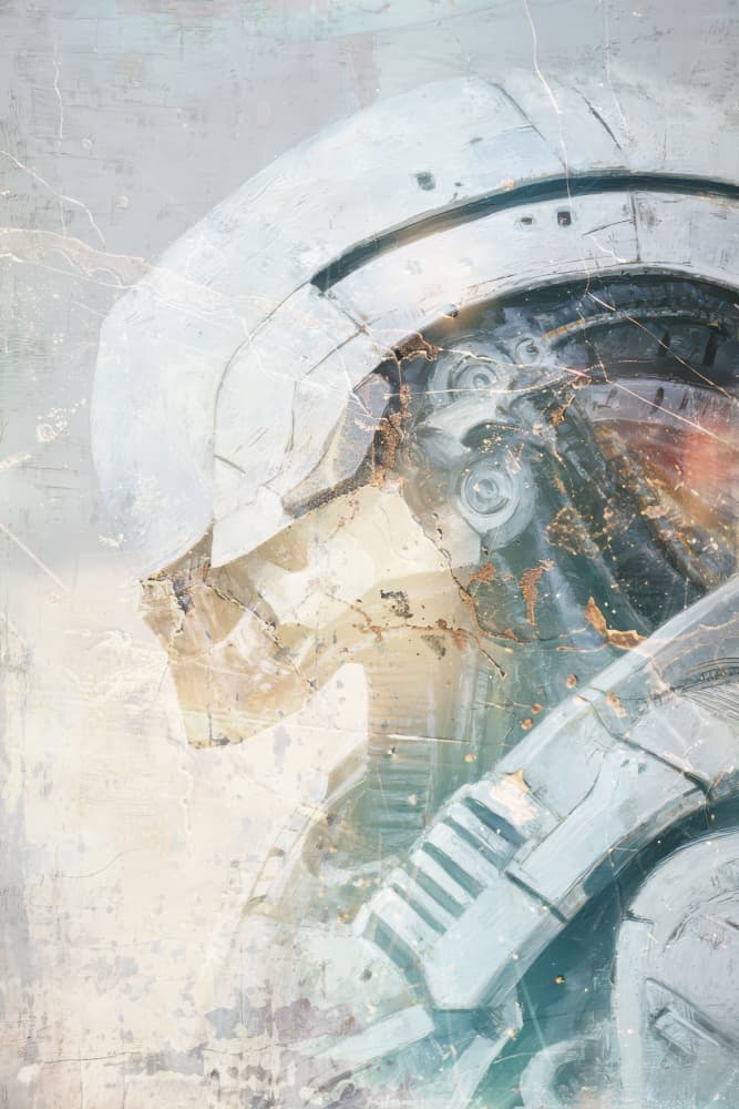 Futuristic Robot Profile by Rafal Kulik — canvas wall art