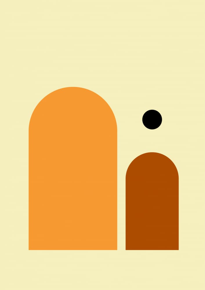 Warm Desert Shapes by Nilesh Kulkarni — canvas wall art
