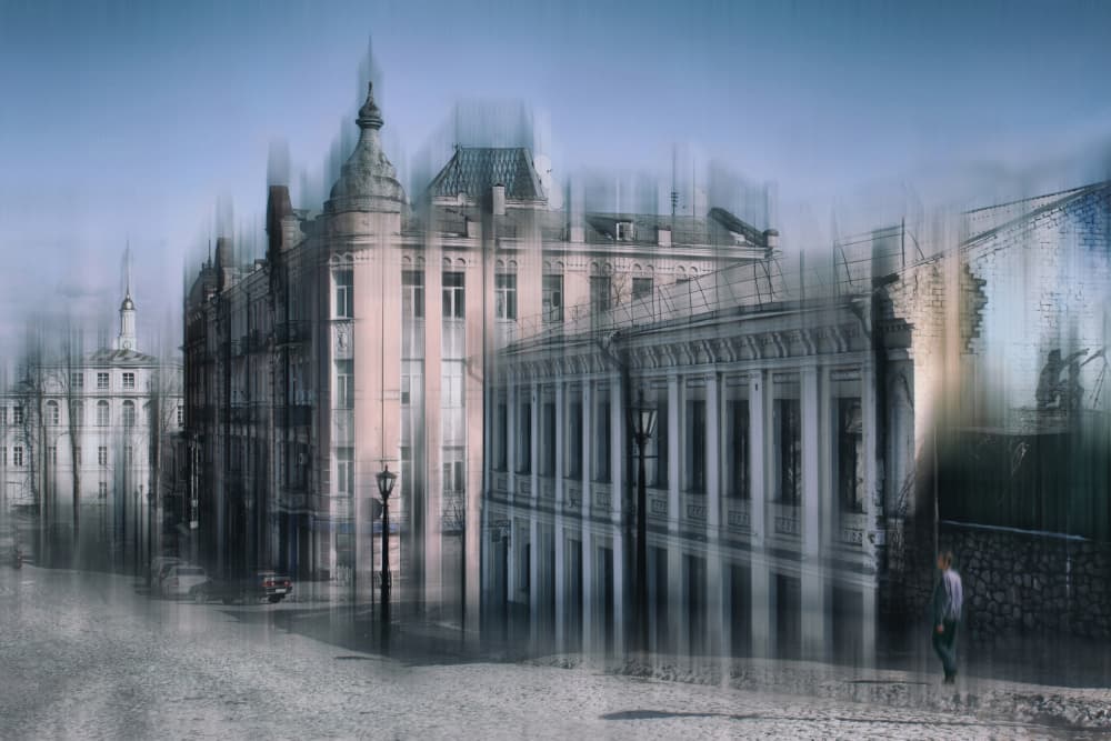 Dreamy City Street by Alexander Kiyashko — canvas wall art