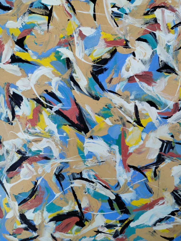 Vibrant Abstract Strokes by Michael Cross — canvas wall art