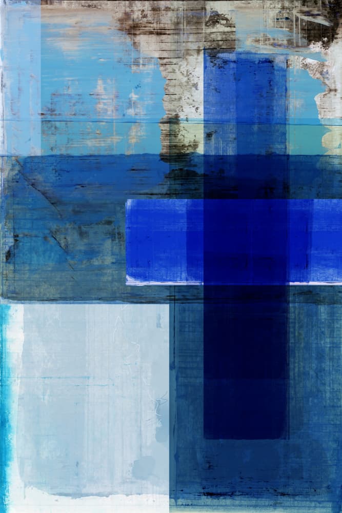Indigo Blue Abstract by cartissi — canvas wall art