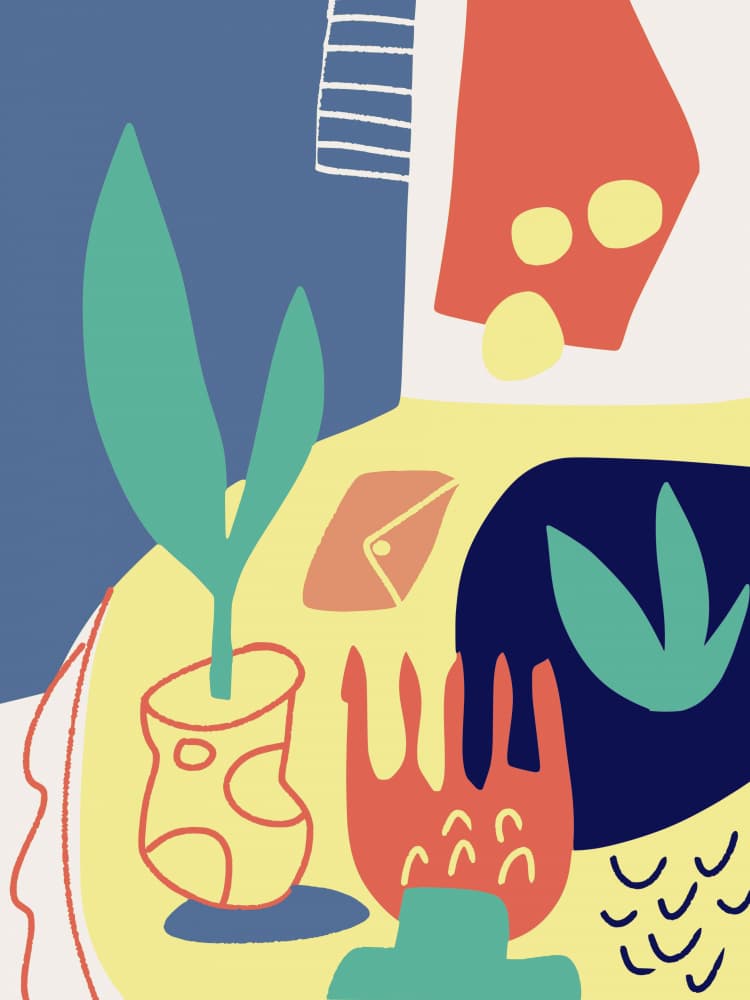 Modern Botanical Still Life by Little Dean — canvas wall art