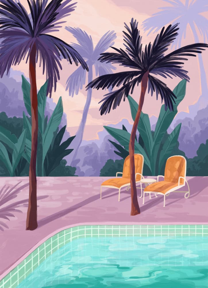 Two Sunbeds by Goed Blauw — canvas wall art