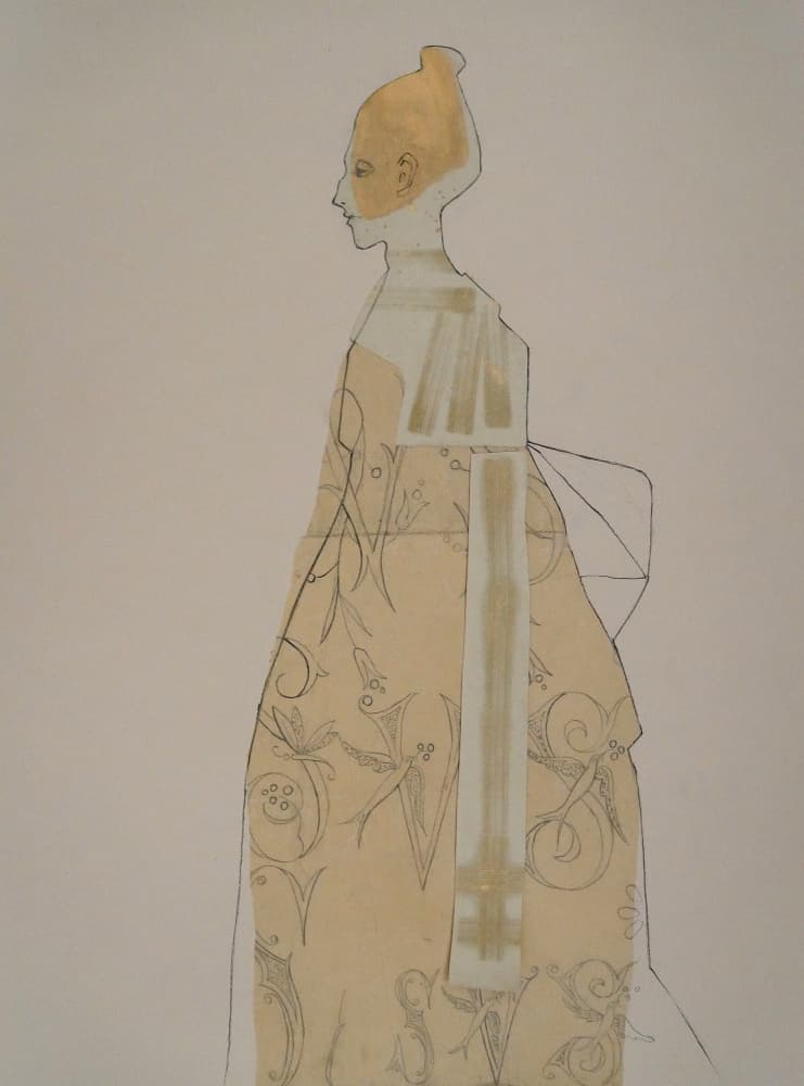 Golden Kimono Profile by Doris Schmitz — canvas wall art