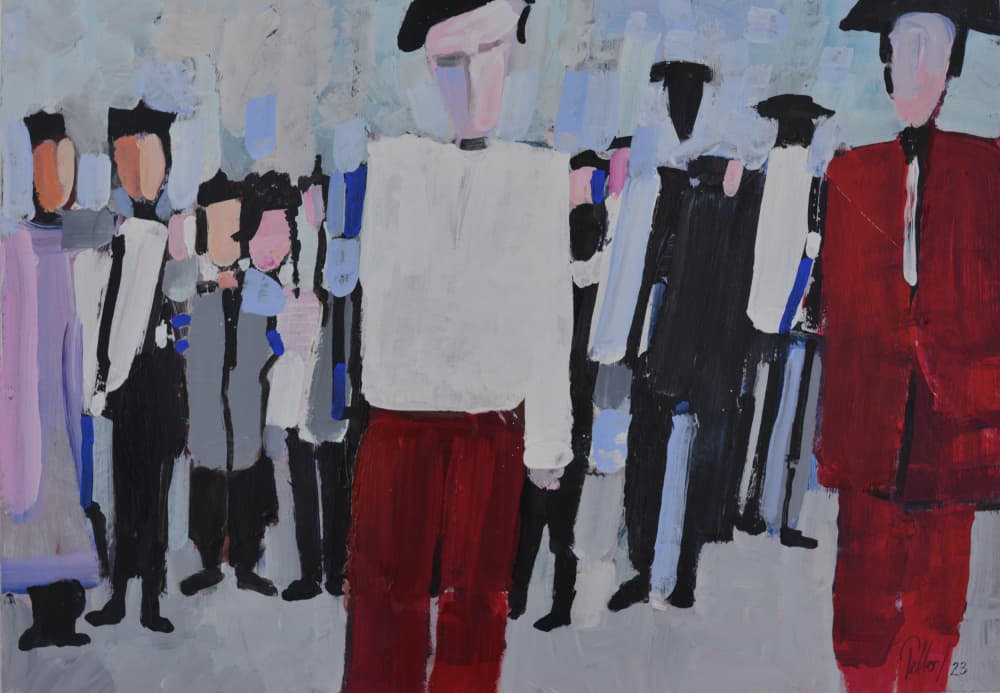 Modern Figures Gathering by Mr PETTO — canvas wall art