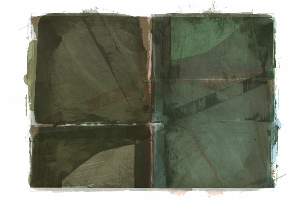 Earthy Green Layers by cartissi — canvas wall art
