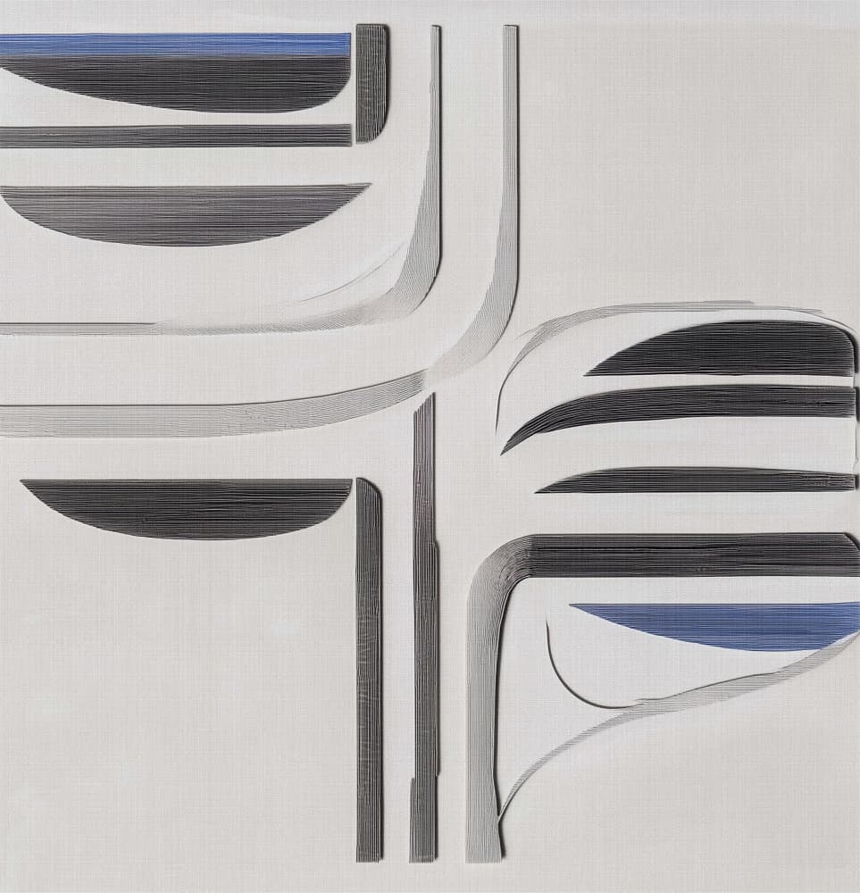 Modern Blue Gray Flow by Alma — canvas wall art