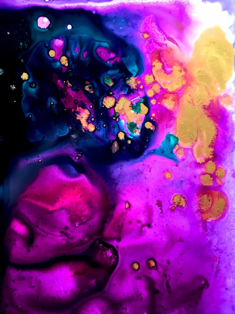 Vibrant Fluid Cosmos by Christine Lindstrom — canvas wall art