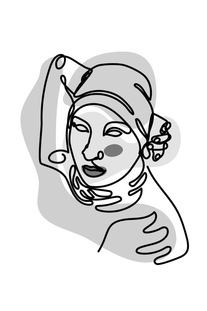 Abstract Woman Portrait by Anna Rose — canvas wall art