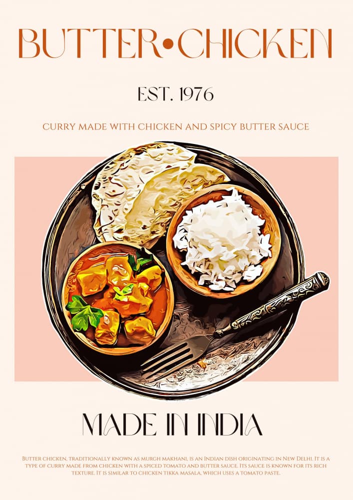 Spicy Butter Chicken by Nazma Khokhar — canvas wall art