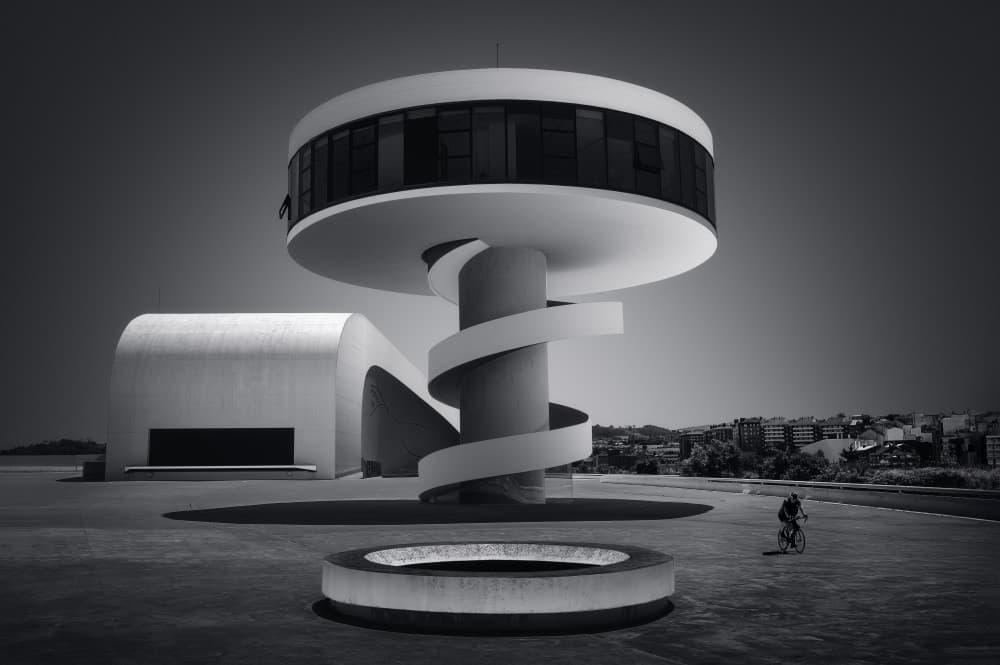 Modern Spiral Architecture by Enrique Rodriguez de Mingo — canvas wall art