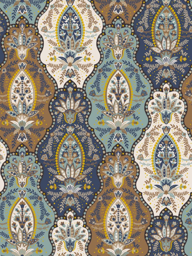 Bohemian Floral Medallions by Alexandra Weise — canvas wall art