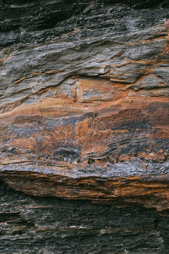 Earthy Rock Layers by Claudia Casal — canvas wall art