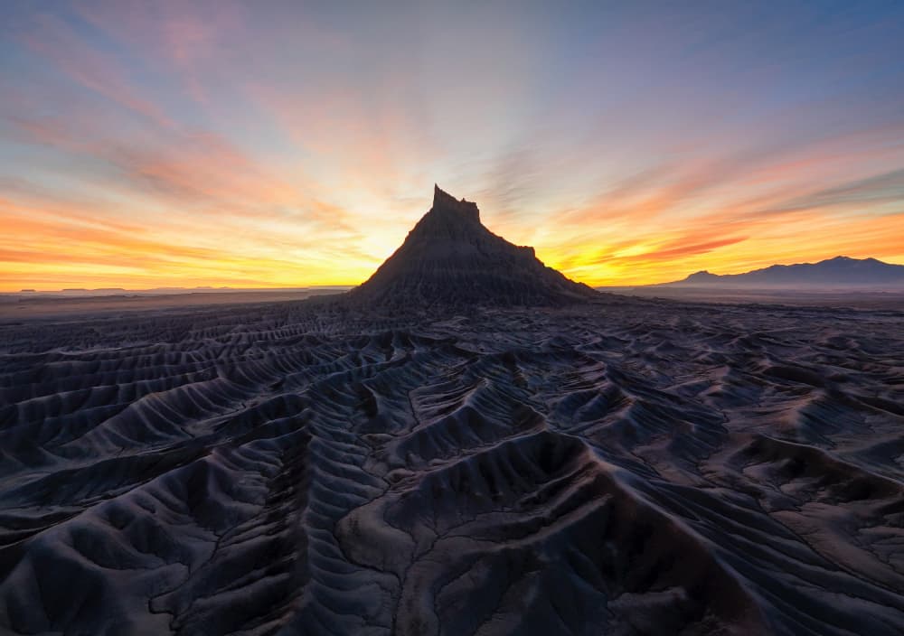Dramatic Desert Sunrise by Yun Thwaits — canvas wall art