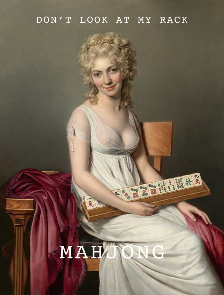 Witty Mahjong Woman by Pictufy Studio IV — canvas wall art