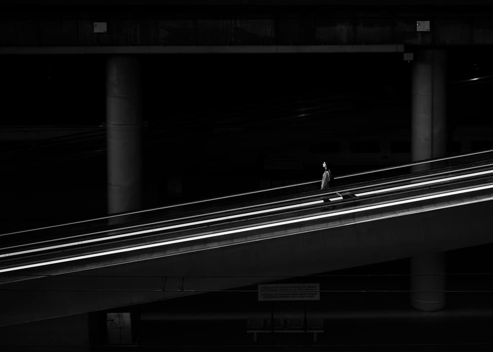 Solitary Commute by Julien Oncete — canvas wall art