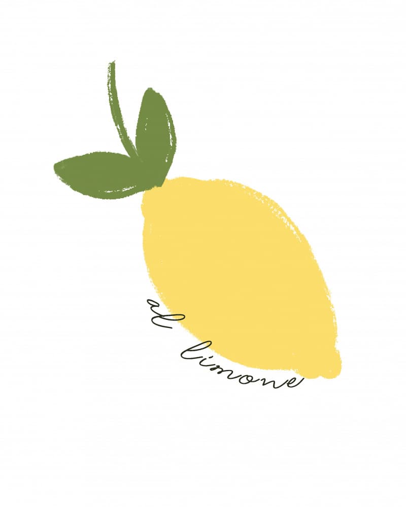 Italian Lemon Illustration by Giovanna Julião — canvas wall art