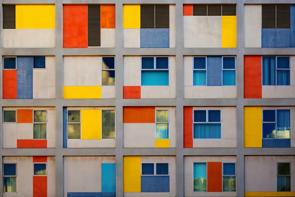 Modern Geometric Facade by Jacob (Jian) Xu — canvas wall art