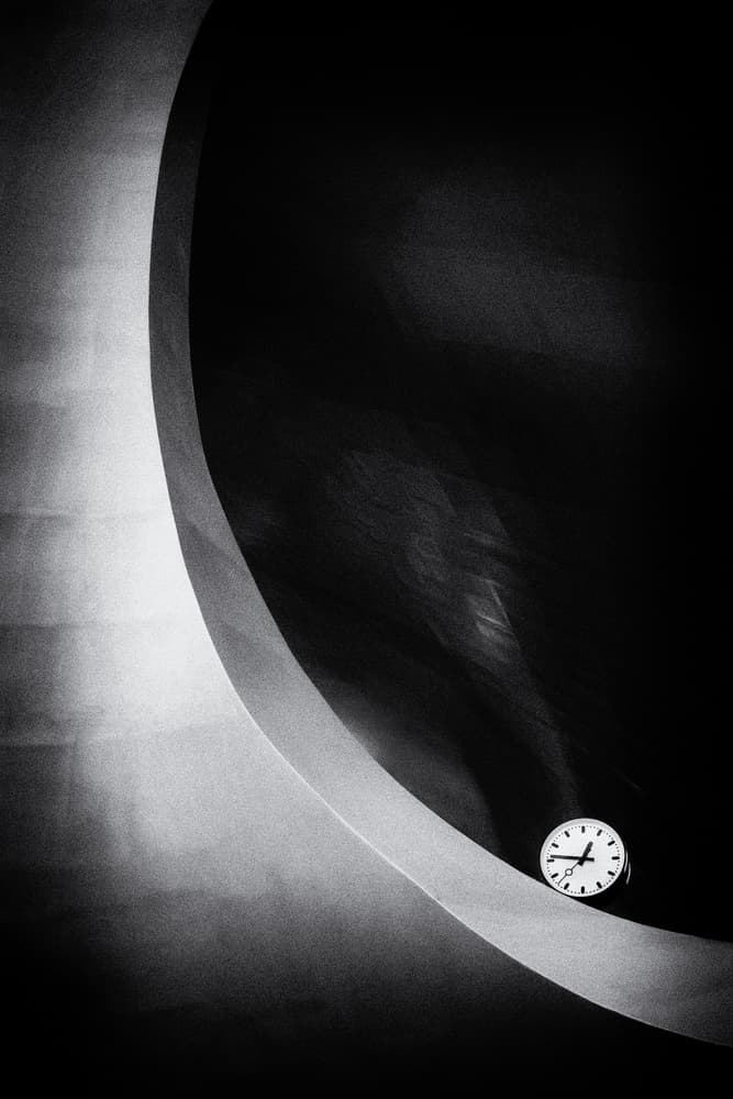 Clock on a Curve by Greetje van Son — canvas wall art