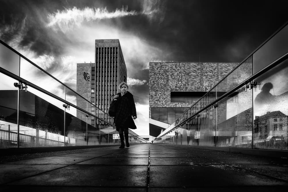 Solitary Urban Walk by Christophe Staelens — canvas wall art