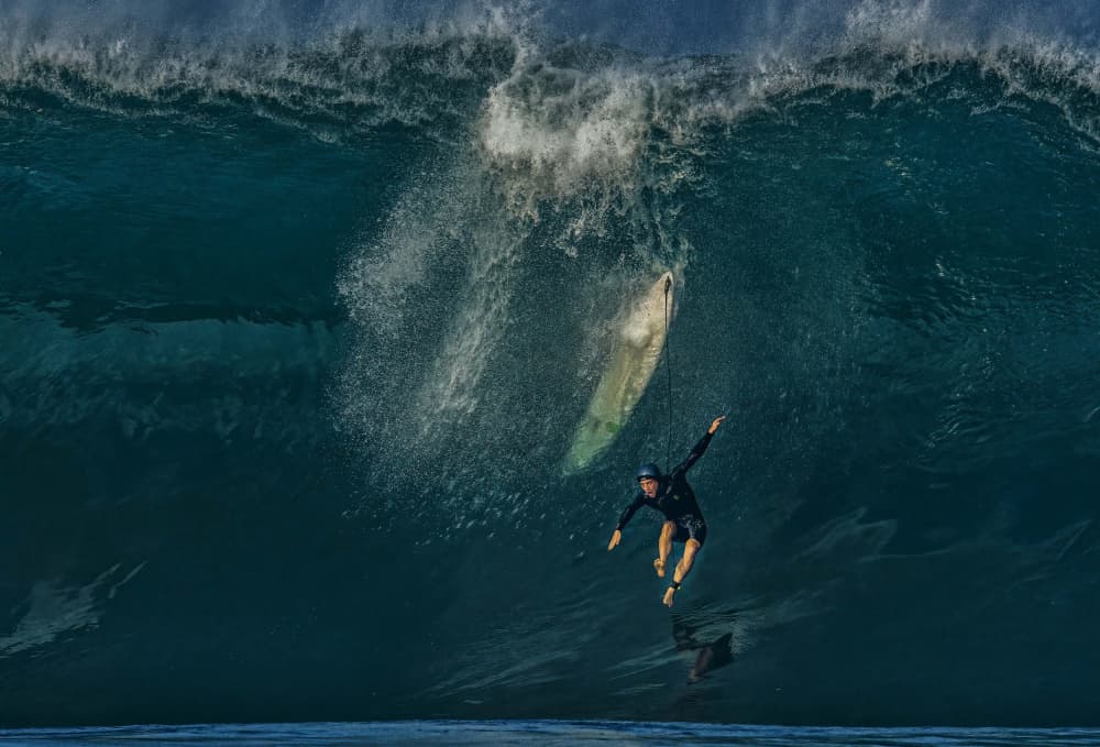 Surfer In Breaking Wave by Jie Cheng — canvas wall art