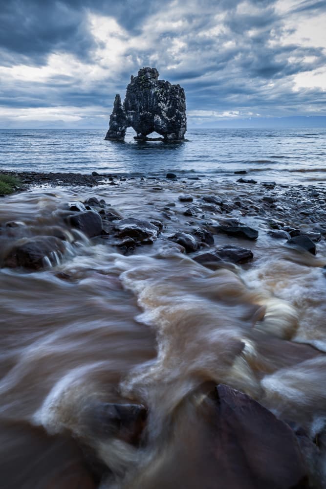 Dramatic Hvítserkur Coast by Irene Wu — canvas wall art